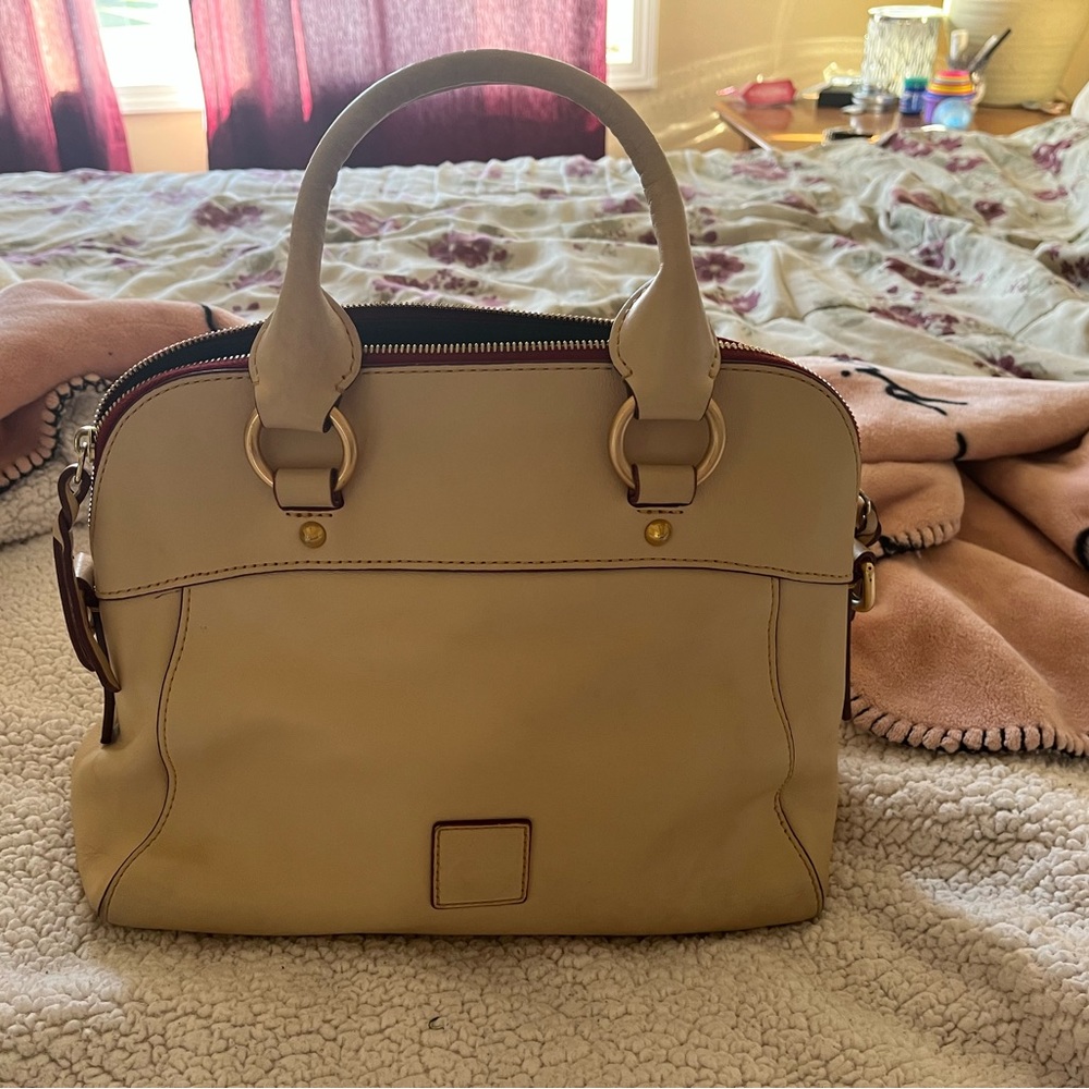 Dooney & Burke cream satchel bag